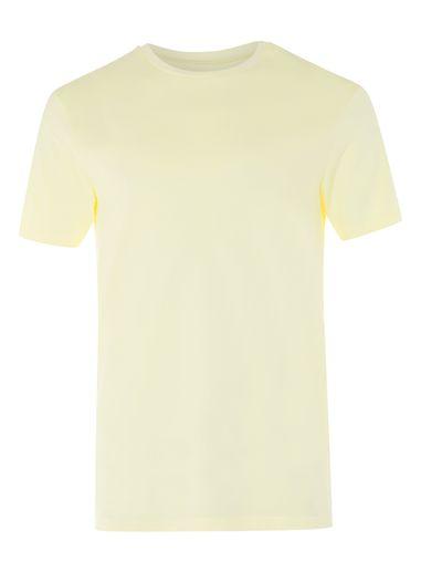 Topman Mens Yellow Slim Fit T-shirt