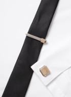 Topman Mens Silver Two Tone Cuff Links And Tie Pin Set*