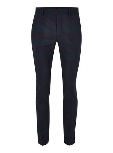 Topman Mens Blackwatch Ultra Skinny Suit Trouser