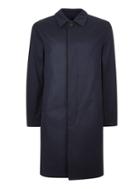 Topman Mens Navy Single Breasted Trench Coat