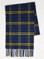 Topman Mens Multi Blue And Yellow Check Woven Scarf
