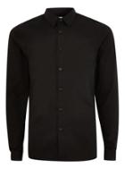 Topman Mens Premium Black Long Sleeve Egyptian Cotton Shirt