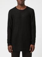 Topman Mens N1sq Black Longline Knitted Sweater*