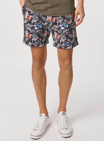 Topman Mens Multi Hawaii Floral Chino Shorts