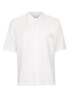 Topman Mens Topman Premium Off White Short Sleeve Casual Shirt