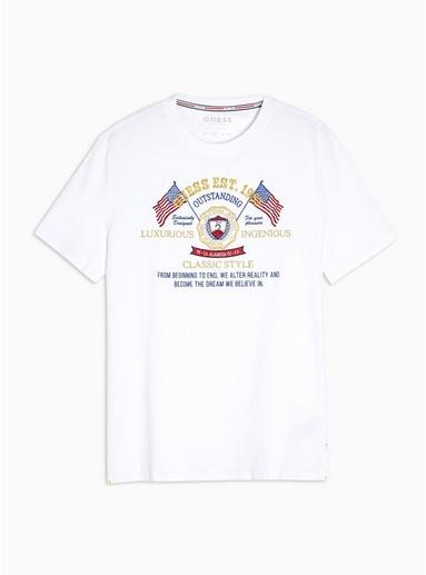 Guess Jeans Mens White Guess Jeans America T-shirt