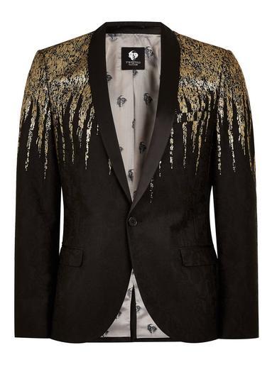 Topman Mens Twisted Tailor Black 'lizst' Blazer