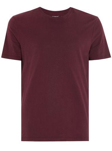 Topman Mens Red Dark Burgundy Slim T-shirt