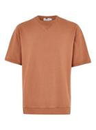 Topman Mens Orange Rust Short Sleeve Sweatshirt