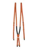 Topman Mens Brown Tan Distressed Leather Vintage Style Suspenders