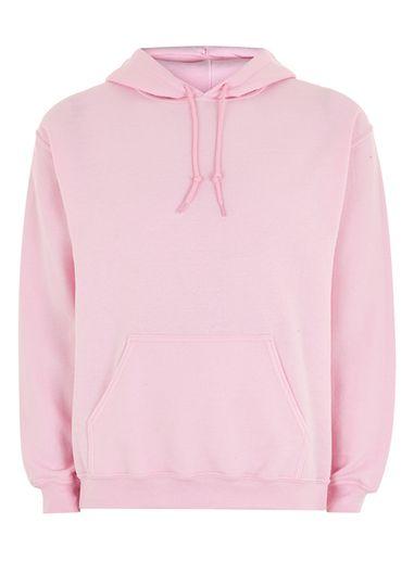 Topman Mens Pink Overhead Hoodie