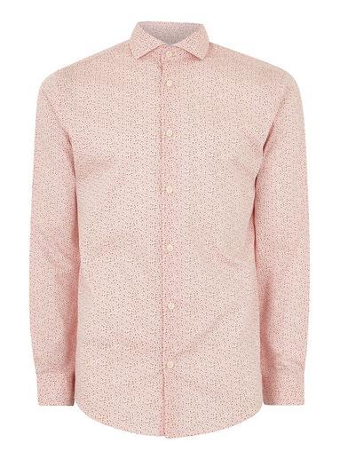 Topman Mens Selected Homme Pink Long Sleeve Shirt