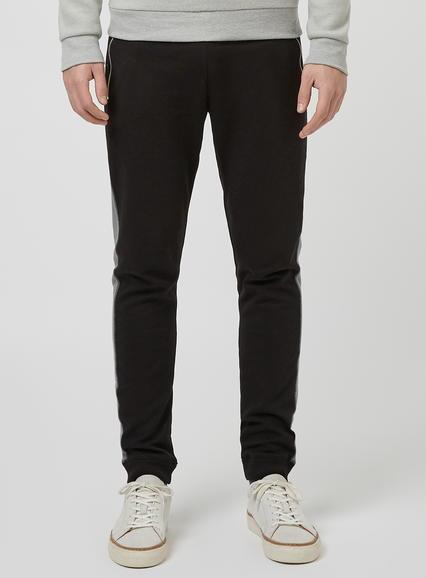 Topman Mens Black And Grey Side Stripe Skinny Joggers
