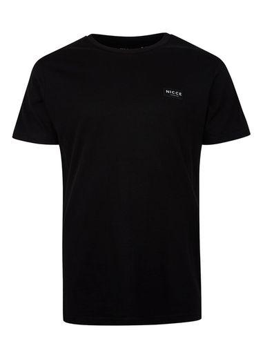 Topman Mens Nicce Black Logo Tape T-shirt