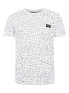 Topman Mens Nicce White And Black Chalk Print T-shirt