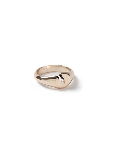 Topman Mens Gold Eroded Disc Ring*
