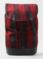 Topman Mens Red And Black Check Backpack