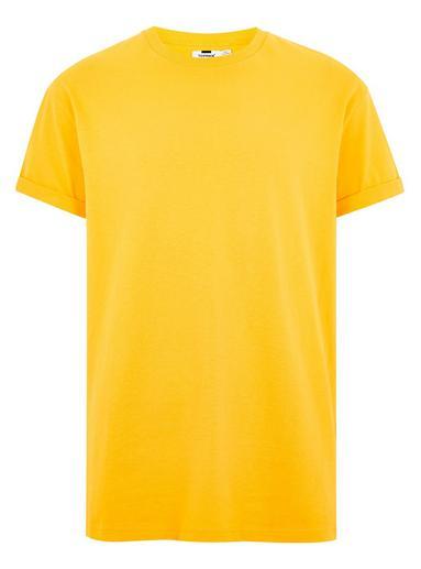 Topman Mens Yellow Mustard Oversized Roller T-shirt