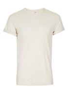Topman Mens Cream Off White Textured Muscle Fit Roller T-shirt