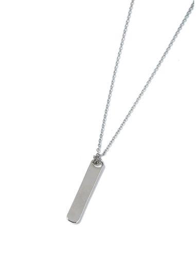 Topman Mens Silver Bar Necklace*