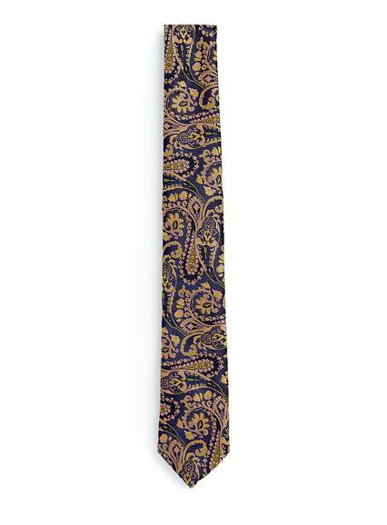 Topman Mens Purple Plum And Gold Jacquard Tie
