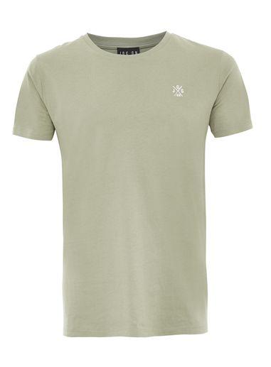 Topman Mens Green Jog On Light Khaki Organic Cotton T-shirt*