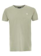 Topman Mens Green Jog On Light Khaki Organic Cotton T-shirt*
