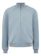 Topman Mens Green Light Blue Track Top With Side Panel