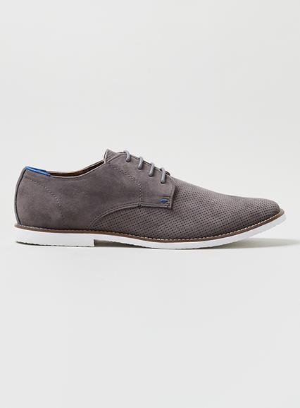 Topman Mens Grey Perf Desert Shoes