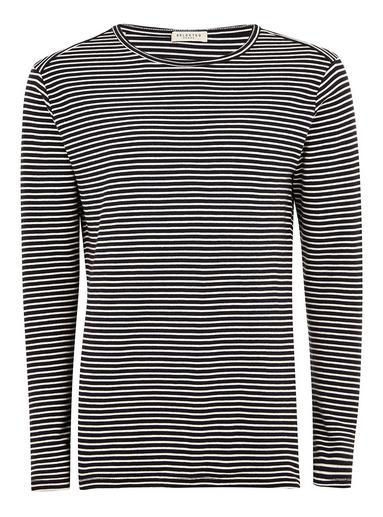 Topman Mens Selected Homme Navy Stripe Organic Cotton Top