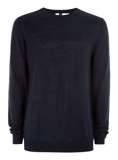 Topman Mens Navy Essential Sweater