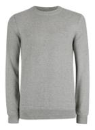 Topman Mens Premium Dark Grey Ribbed Slim Fit Sweater