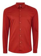 Topman Mens Brown Premium Tan Long Sleeve Shirt