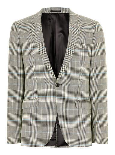 Topman Mens Black And White Houndstooth Jacket