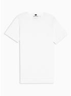Topman Mens White Smart Raw Hem Knitted T-shirt