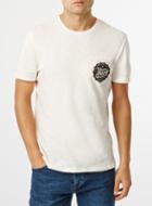Topman Mens Cream Muscle Empire Print Ringer T-shirt