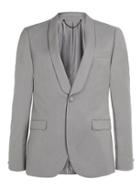Topman Mens Light Grey Crepe Skinny Fit Tuxedo Jacket