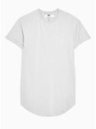 Topman Mens Light Grey Longline T-shirt