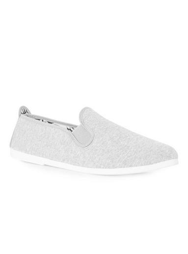 Flossy Mens Mid Grey Flossy Grey Jersey Plimsolls
