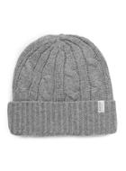 Topman Mens Selected Homme Grey Textured Pattern Beanie Hat