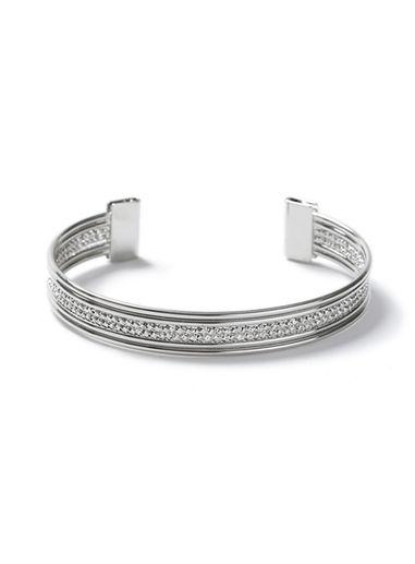 Topman Mens Black Silver Engraved Cuff Bracelet*