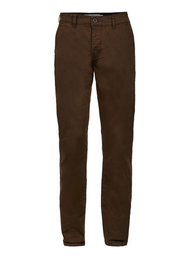 Topman Mens Brown Slim Fit Textured Stretch Chinos