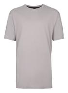 Topman Mens Purple Aaa Gray Longline Taping T-shirt