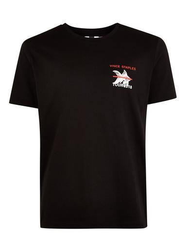 Topman Mens Black 'vince Staples' T-shirt