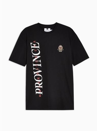 Topman Mens Navy Province Graphic Print T-shirt