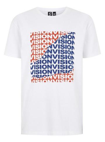 Vision Mens Vision Street Wear White 'tear' T-shirt