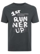 Topman Mens Topman Design Black 'runner' T-shirt