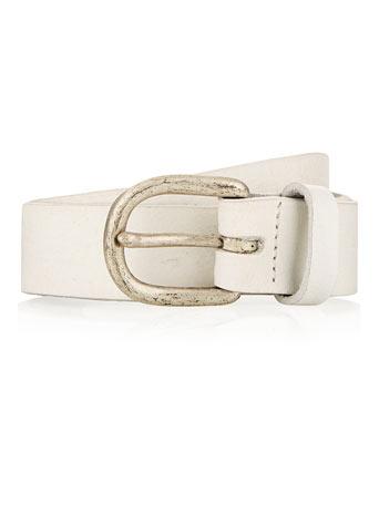 White Washed Leather Belt