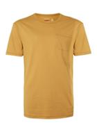 Topman Mens Blue Mustard Pocket Crew Neck T-shirt