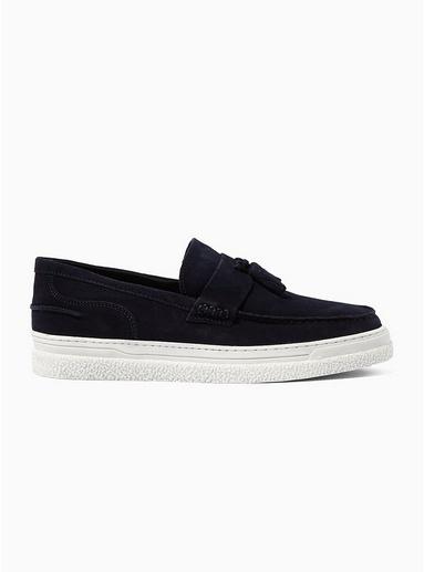 Topman Mens Navy Suede 'acton' Loafers